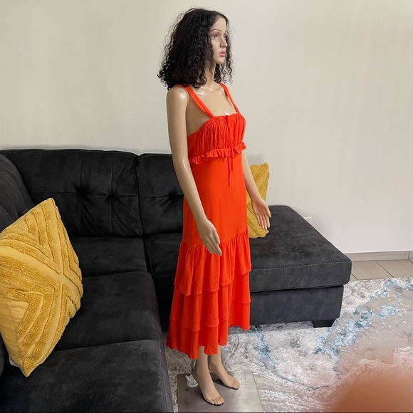 Privacy Please Lucille Maxi Dress in Blood Orange - Picture 13 of 13